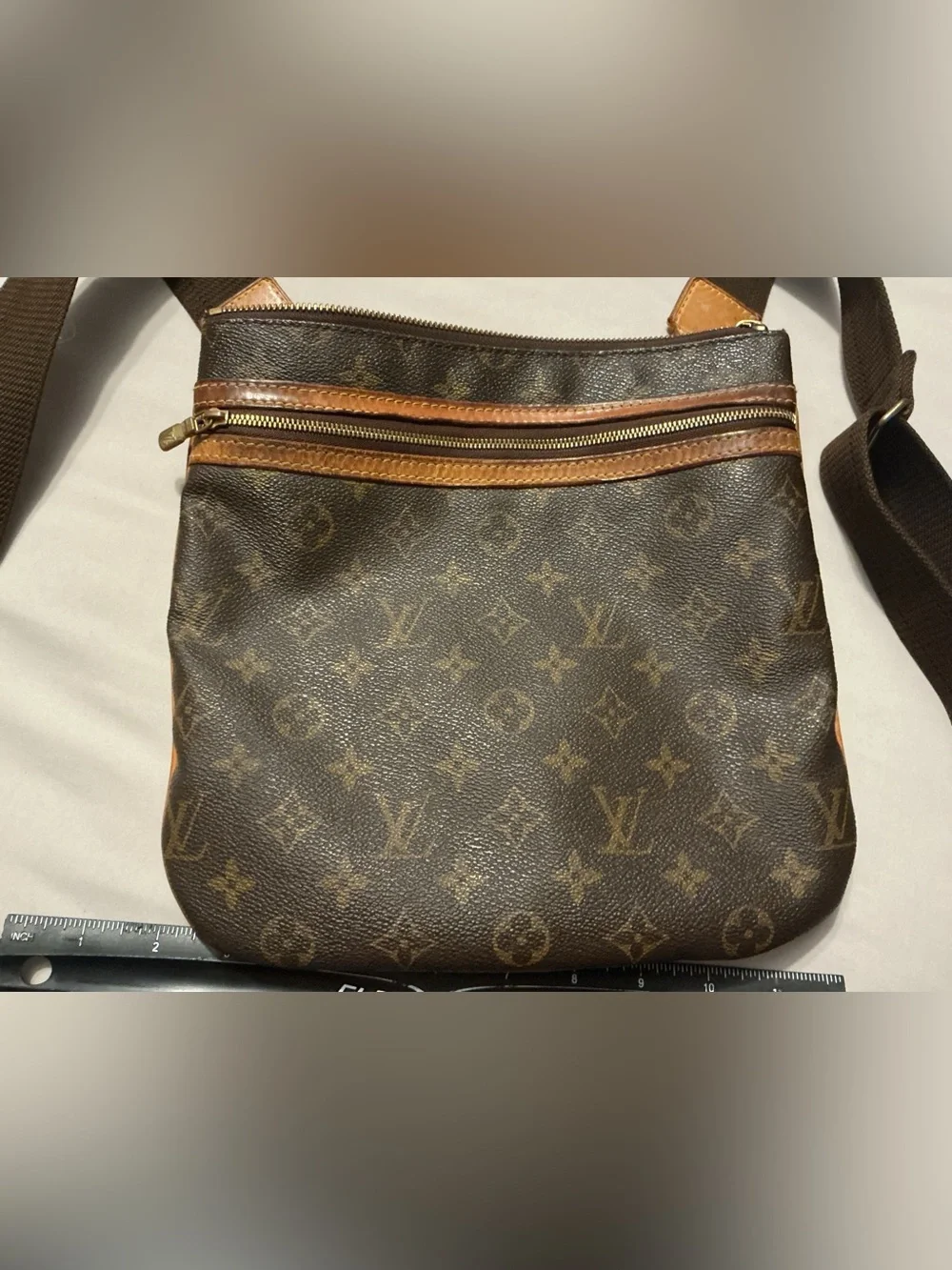 Louis Vuitton Brown Messenger Monogram Crossbody Messenger Bag